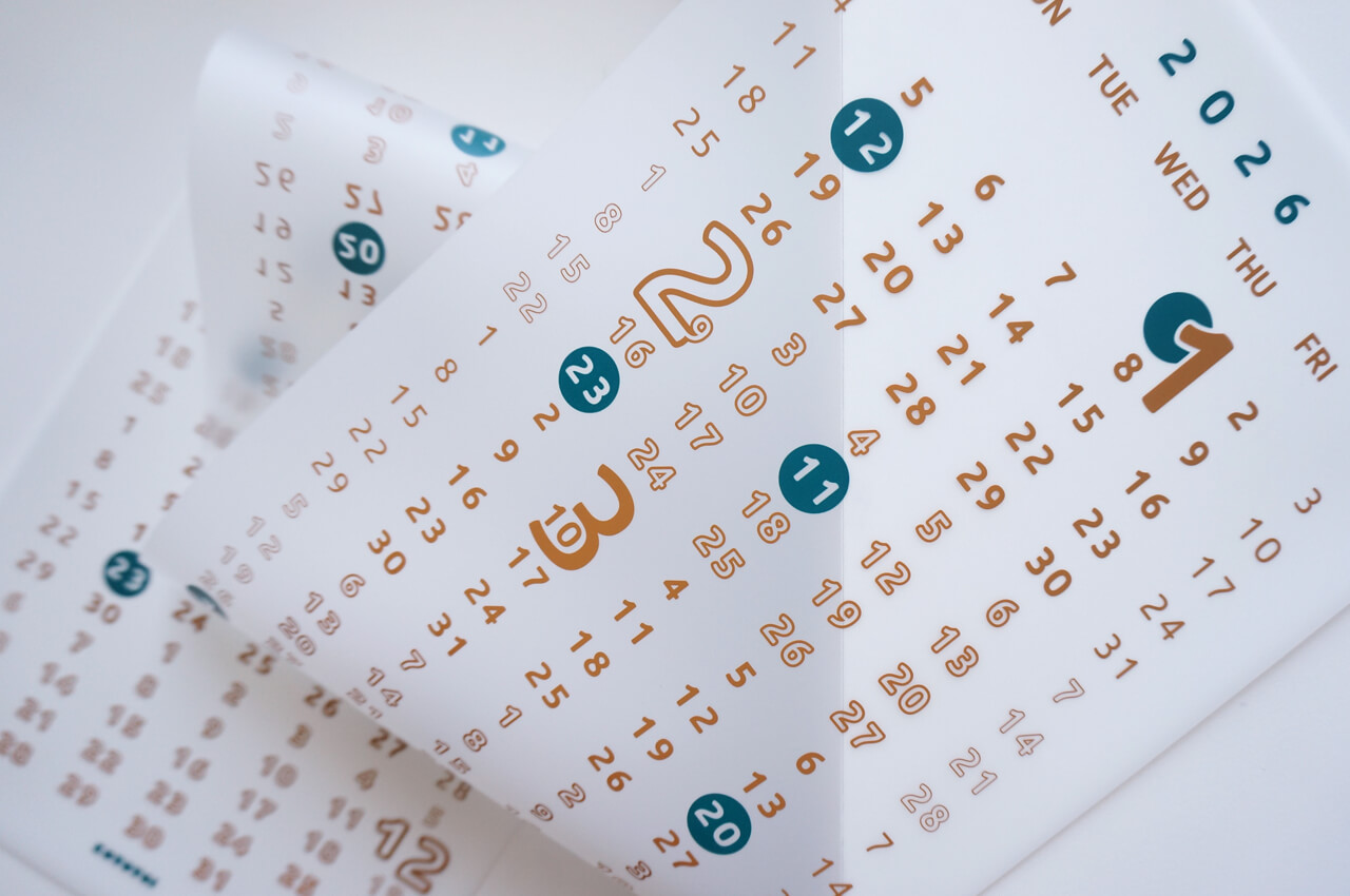 2026年版KOTOTOIカレンダー（【ビター】茶×緑）