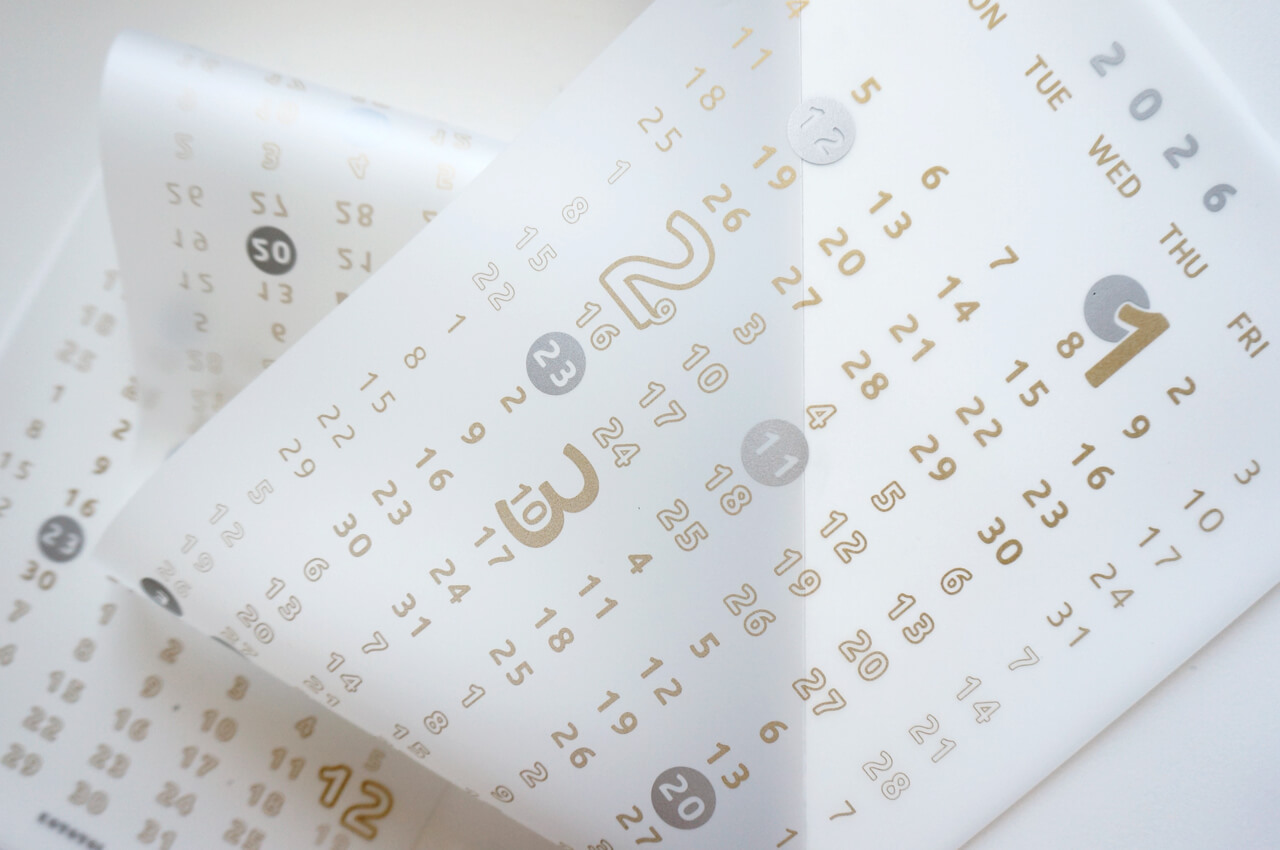2026年版KOTOTOIカレンダー（【gold】金×銀）