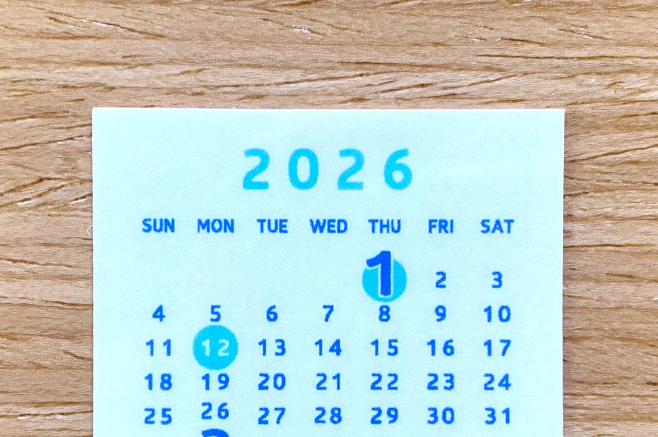 2026年版KOTOTOIシールカレンダー【Sugar1】